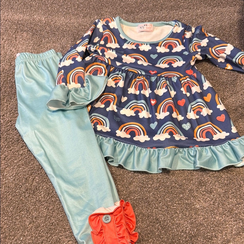 Pete and Lucy toddler girl matching set.
